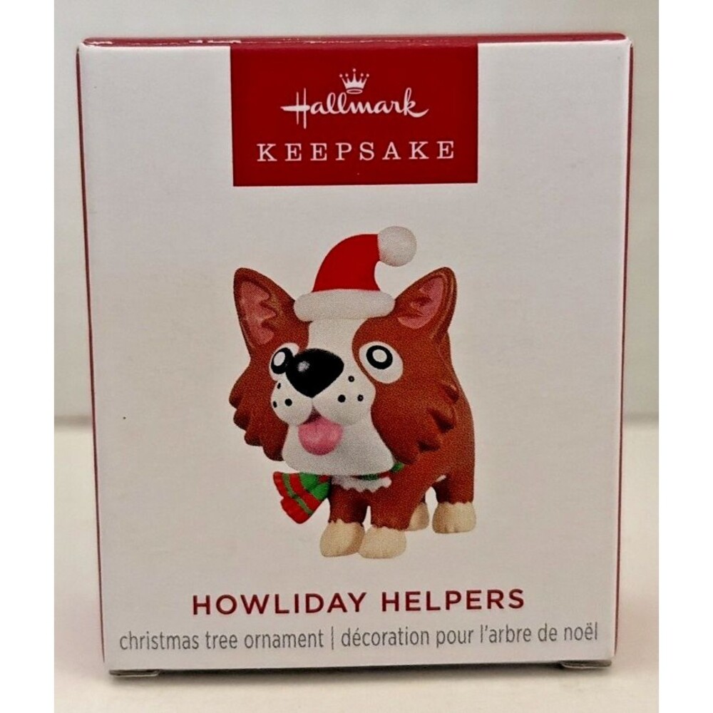 2024 Hallmark Keepsake Howliday Helpers Miniature Ornament Corgi Dog #1 NIB